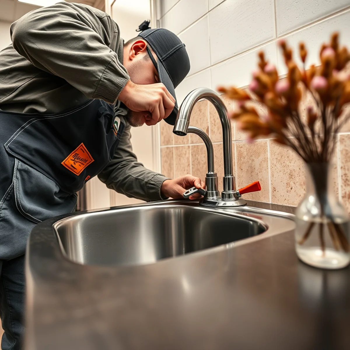 Stainless steel wall-hung commercial hand sink with gooseneck faucet and side splash guards