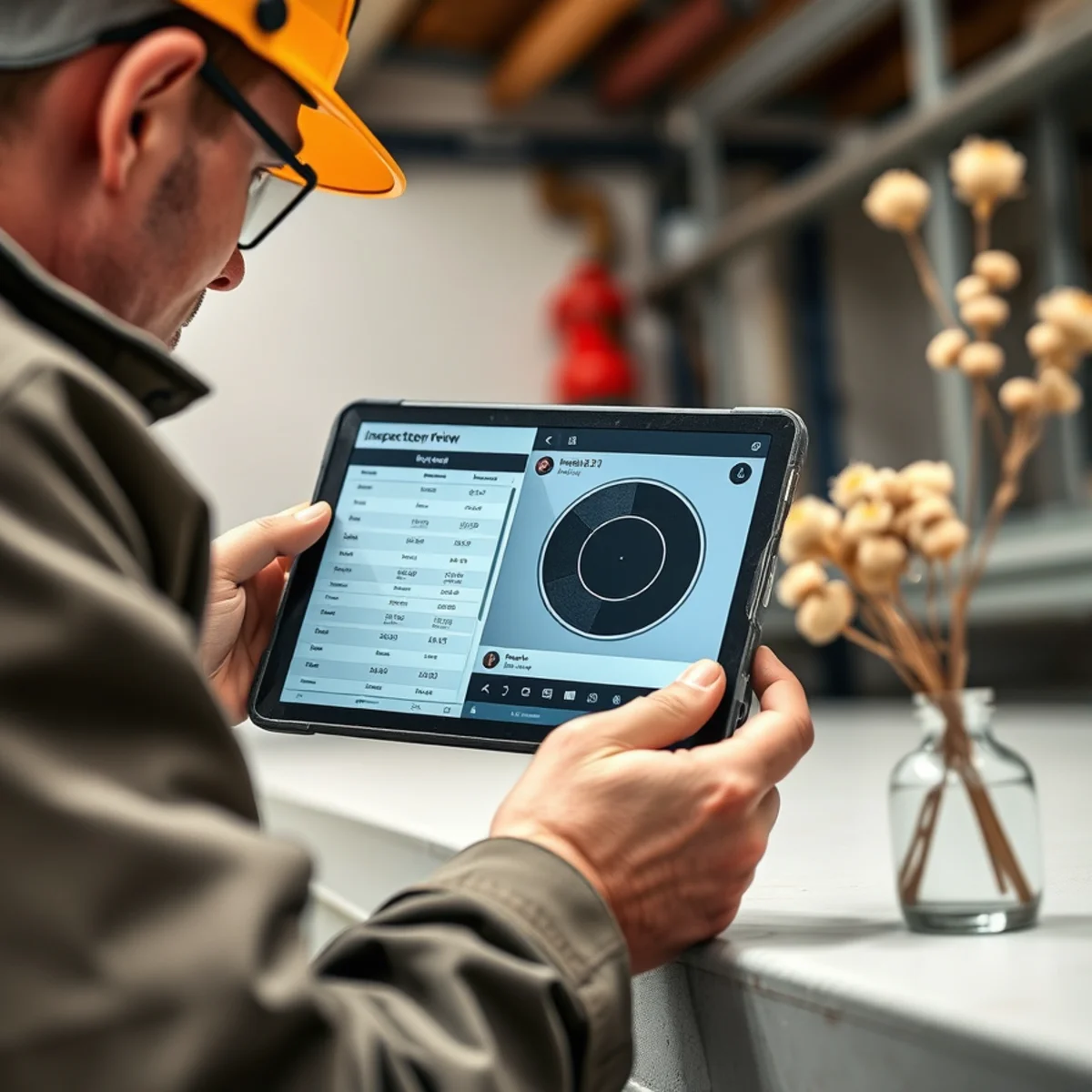 Inspection monitor showing on-screen footage footage counter and timestamp of a root intrusion point