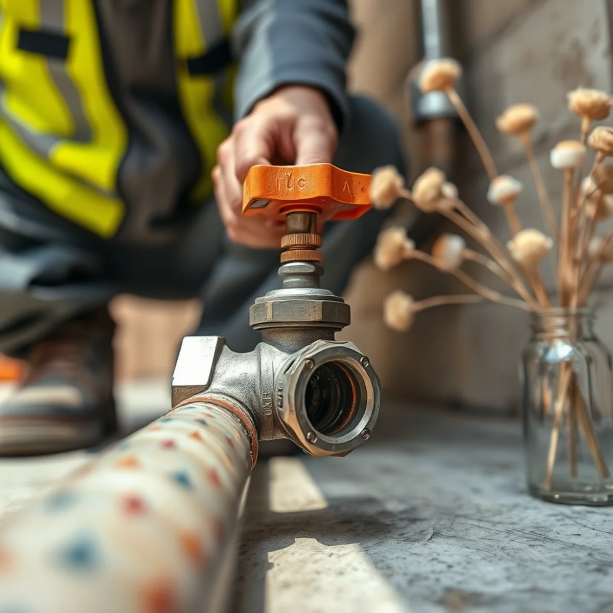 Temperature and pressure relief valve with copper discharge pipe extending toward the floor